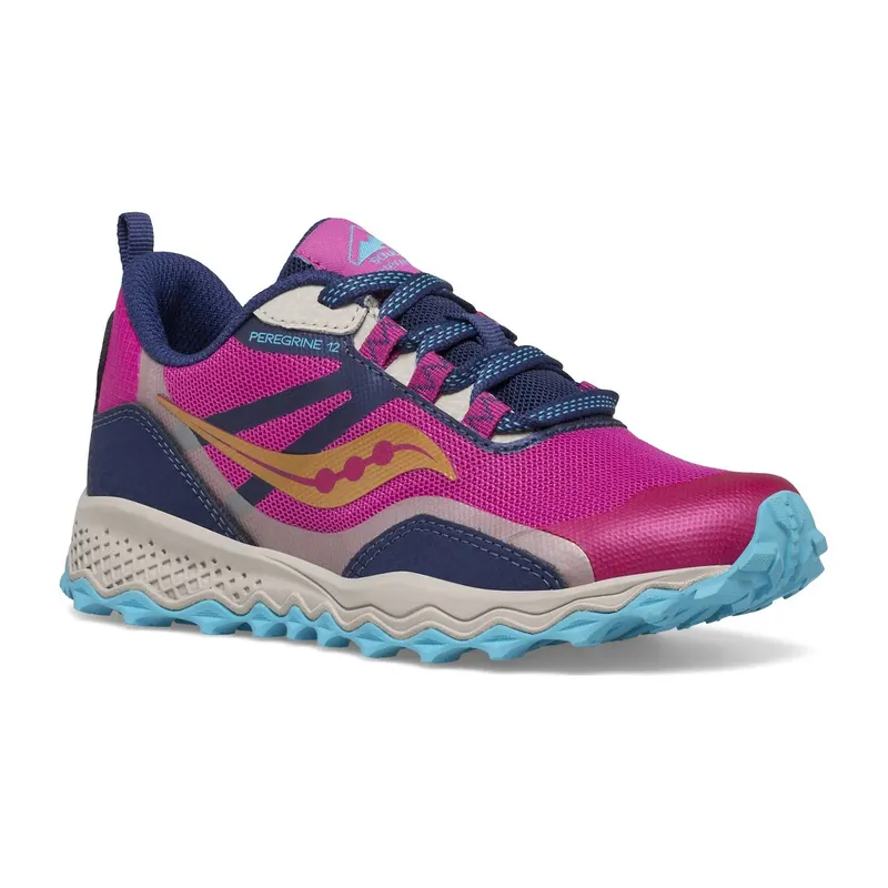 Saucony Peregrine 12 Shield Sneaker Navy / Turquoise / Pink (SK166099)
