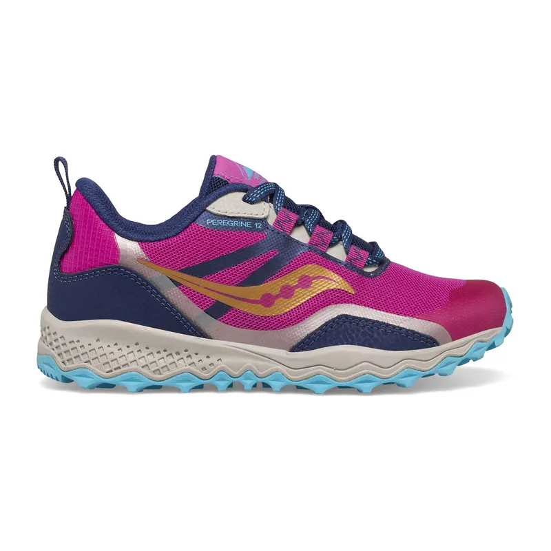 Saucony Peregrine 12 Shield Sneaker Navy / Turquoise / Pink (SK166099)
