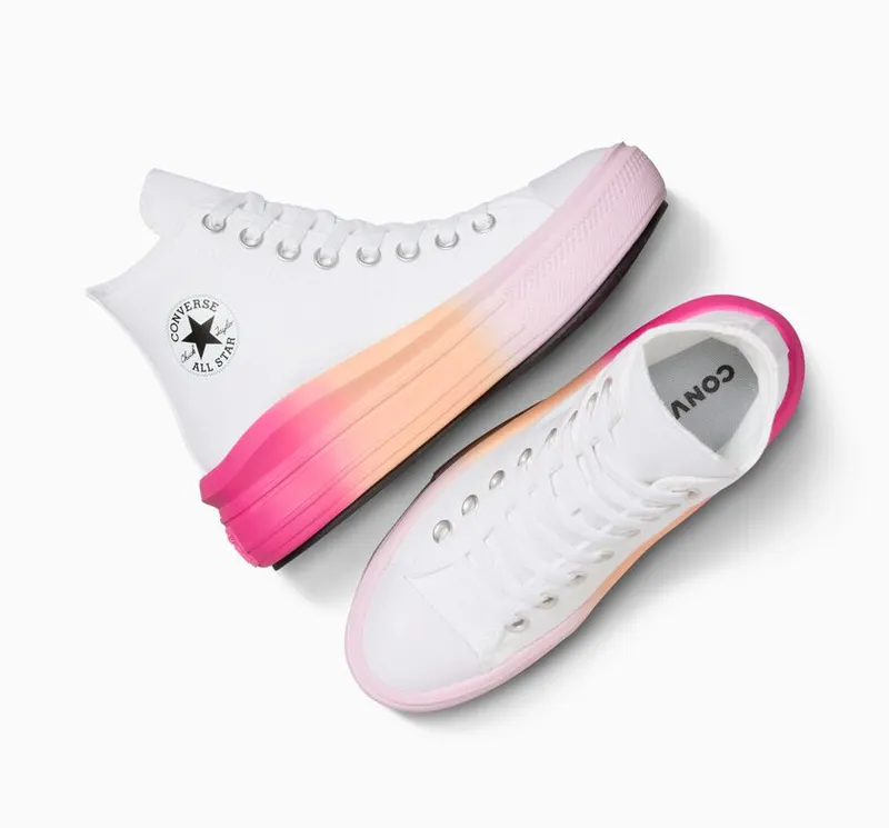 Converse Chuck Taylor All Star Move Platform Bright Ombre Wit/stardust Lilac (A07372C)
