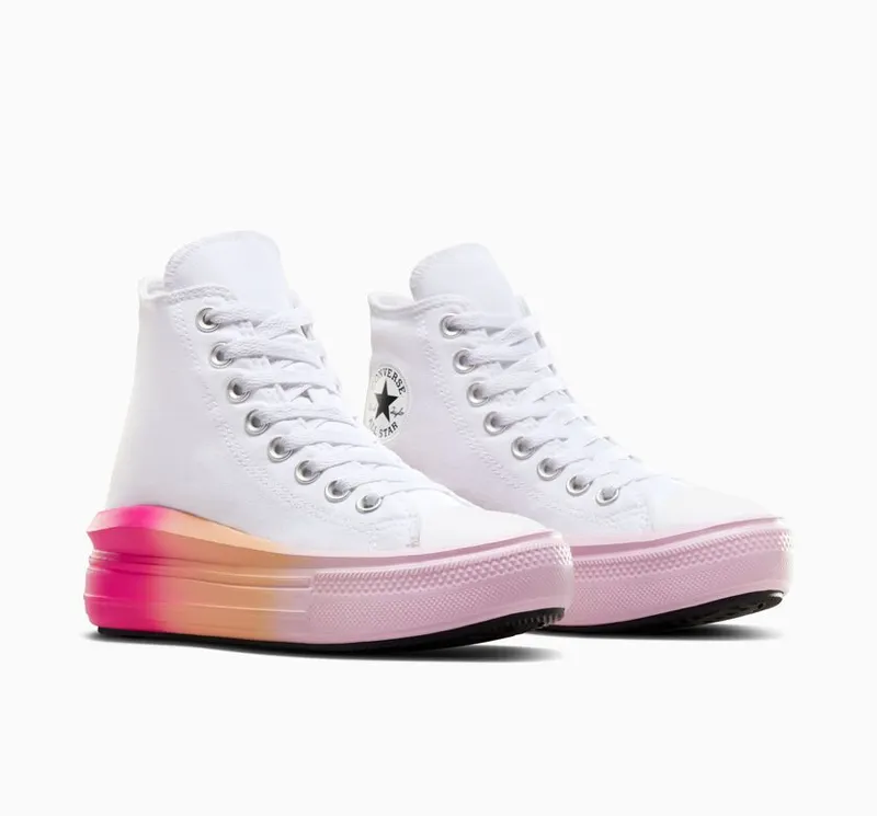 Converse Chuck Taylor All Star Move Platform Bright Ombre Wit/stardust Lilac (A07372C)