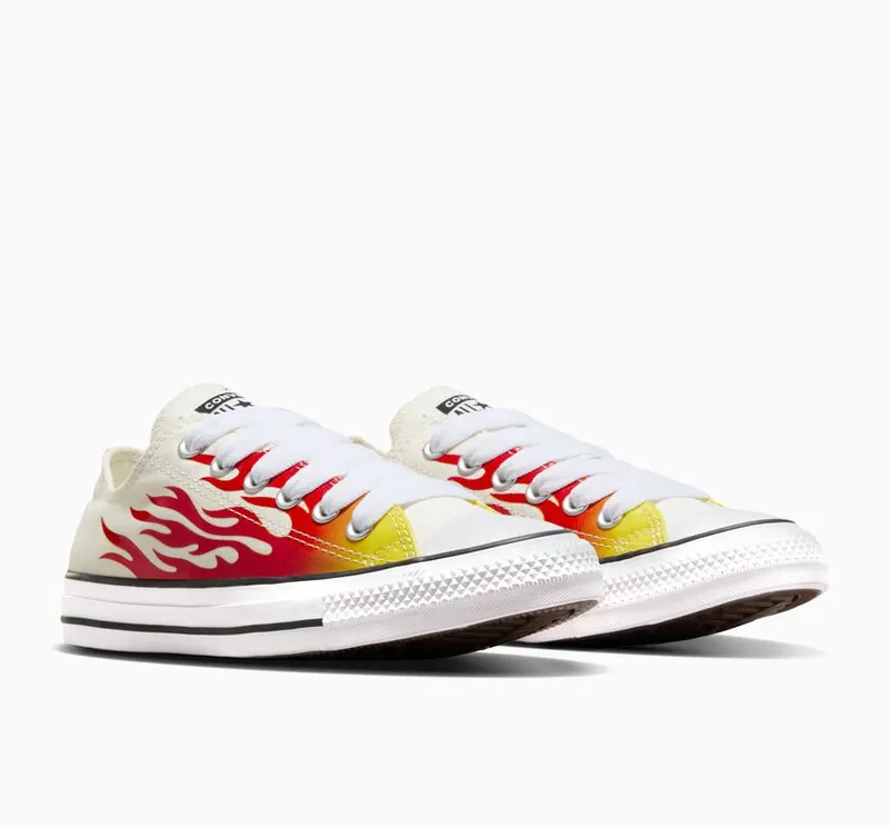 Converse Chuck Taylor All Star Flames Egret/enamel Red/fresh Yellow (A09889C)