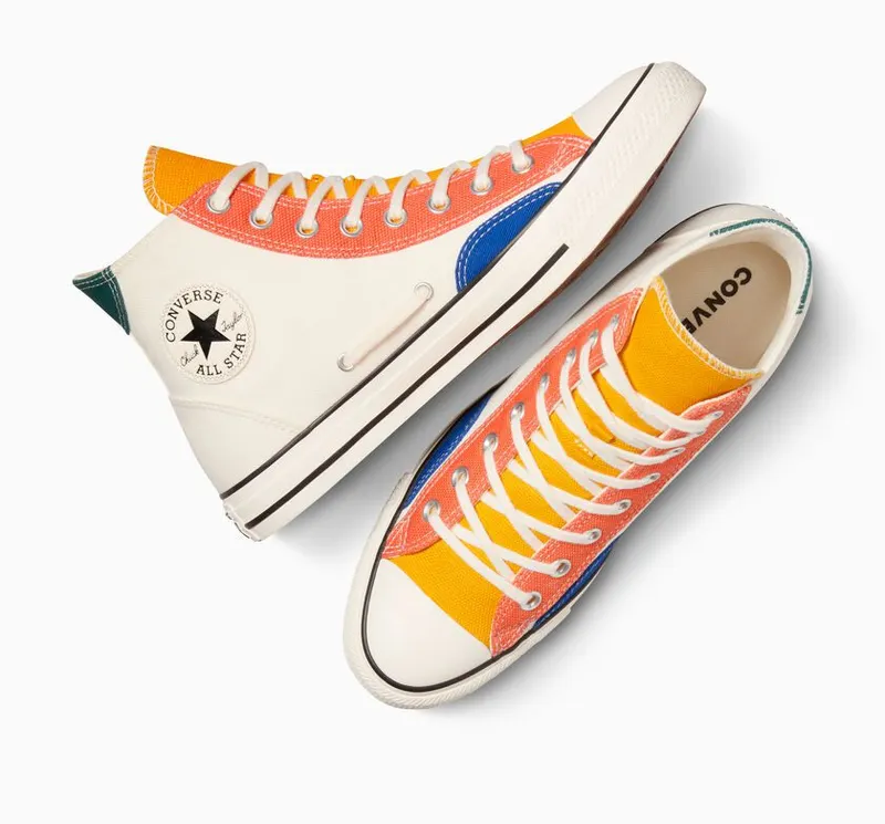 Converse Chuck Taylor All Star Patchwork Egret/geel/blauw (A10125C)