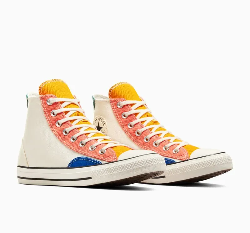 Converse Chuck Taylor All Star Patchwork Egret/geel/blauw (A10125C)