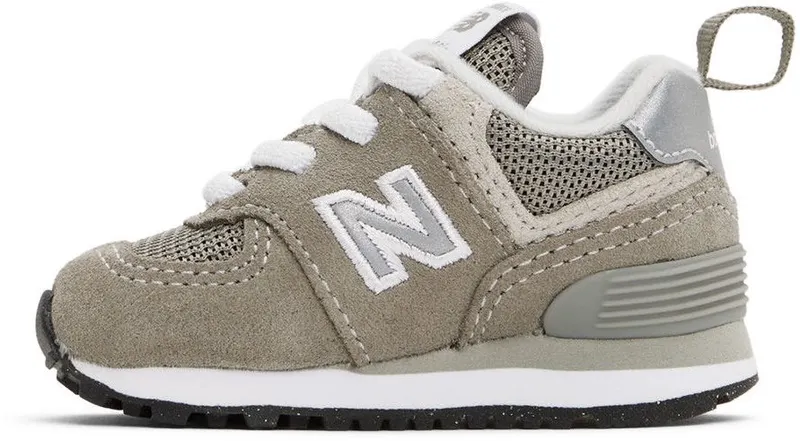 New Balance Baby Gray & Blue 574 Core Bungee Sneakers (ID574EVG)