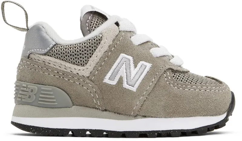 New Balance Baby Gray & Blue 574 Core Bungee Sneakers (ID574EVG)