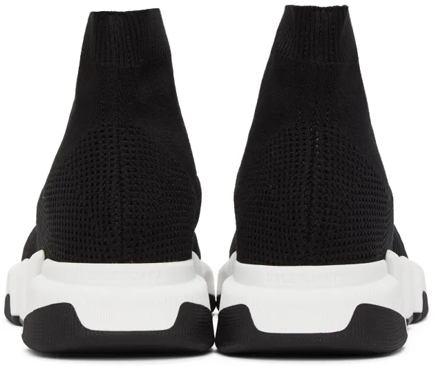 Balenciaga Black & White Speed 2.0 Lace-Up Sneakers (617258-W1702-1015)