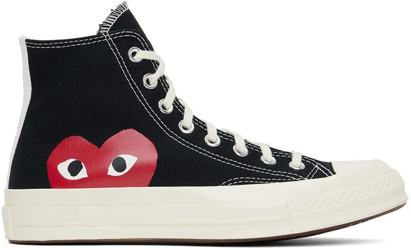Comme des Garçons Play Off-White Converse Edition Chuck 70 Hi Sneakers (P1K112)