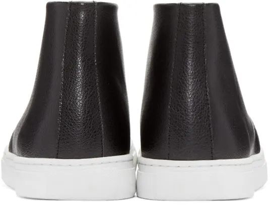 Junya Watanabe Black Leather High-Top Sneakers (WR-K102-051)