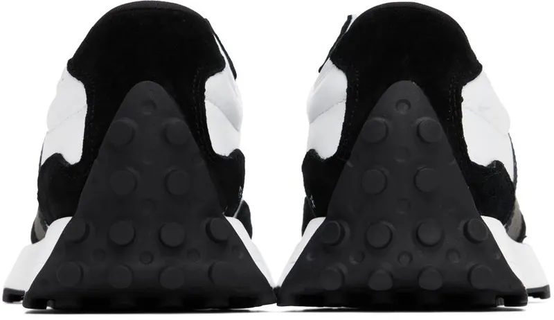 New Balance White & Black 327 Sneakers (WS327DW)