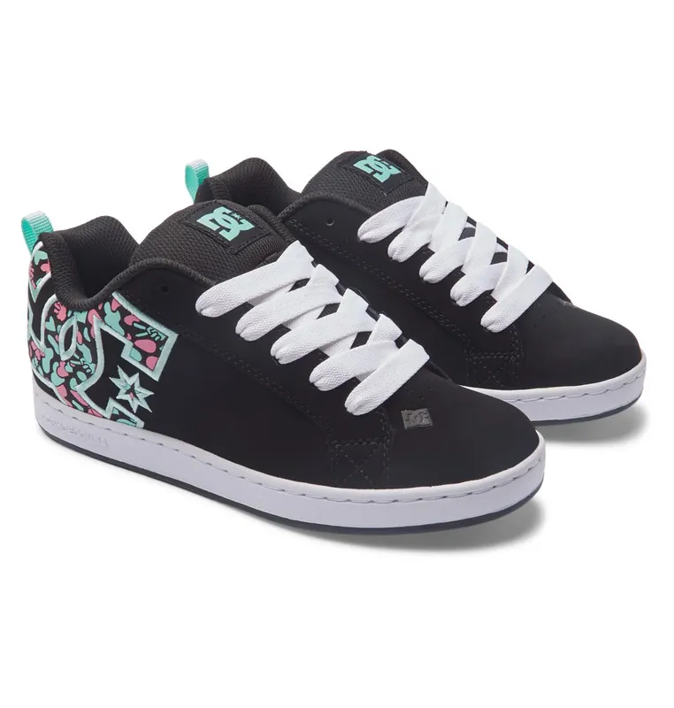 DC Shoes Court Graffik black/crazy pink/turquoise (300678-BPQ)