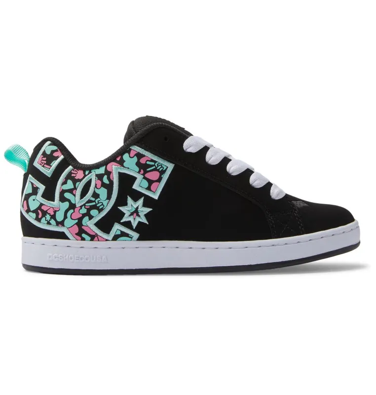 DC Shoes Court Graffik black/crazy pink/turquoise (300678-BPQ)