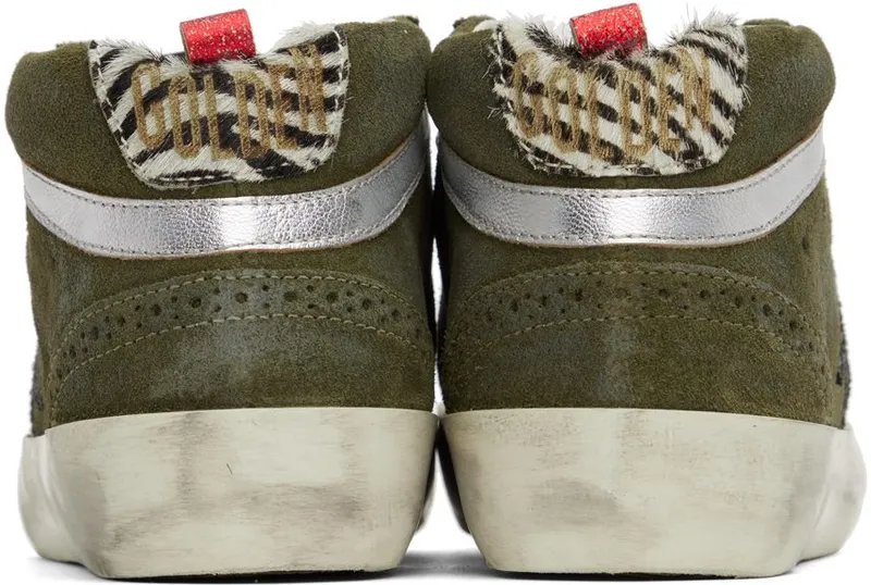 Golden Goose Khaki Mid Star Sneakers (GWF00122.F003228.35811)