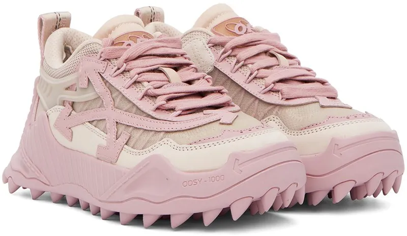 Off-White Pink & Beige Odsy 1000 Sneakers (OWIA180F22FAB0016130)