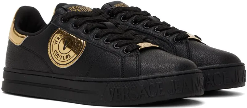 Versace Jeans Couture White 88 V-Emblem Court Sneakers (E73YA3SK1EZP165)