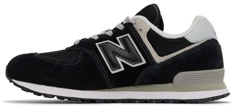New Balance Kids Black 574 Big Kids Sneakers (GC574EVB)