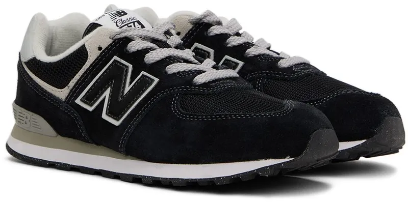 New Balance Kids Black 574 Big Kids Sneakers (GC574EVB)