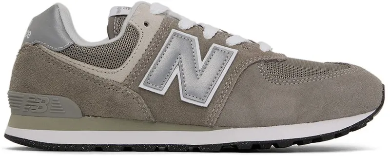 New Balance Kids Gray 574 Core Big Kids Sneakers (GC574EVG)