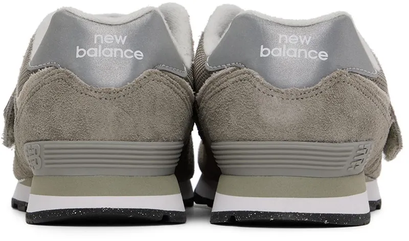 New Balance Kids Gray 574 Core Hook & Loop Little Kids Sneakers (PV574EVG)
