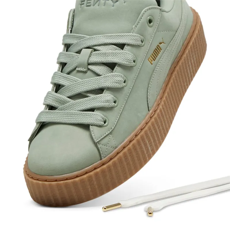 Puma Creeper Phatty Nubuck Green Fog / Puma Gold / Gum (396813-02)