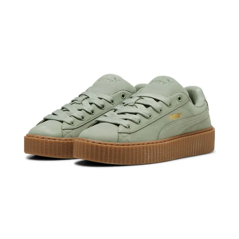 Puma Creeper Phatty Nubuck Green Fog / Puma Gold / Gum (396813-02)