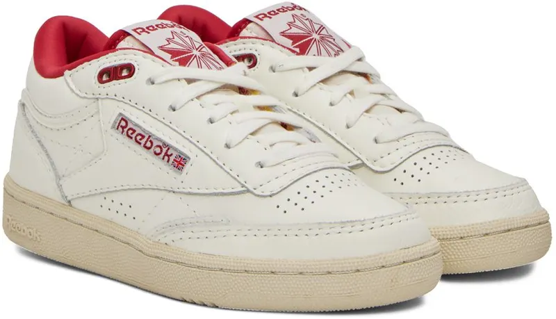 Reebok Club C Mid II Vintage Schoenen Chalk / Alabaster / Flash Red