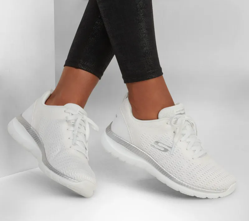 Skechers Bountiful – Quick Path – Wit / Zilver (12607-WSL)