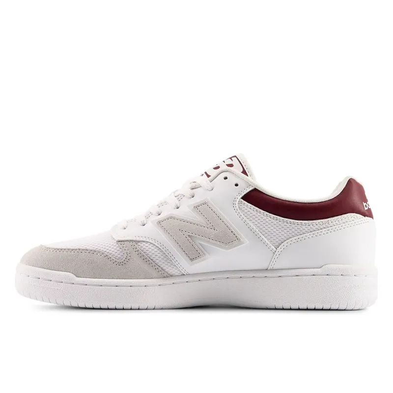 New Balance 480 White / Classic Crimson (BB480LV1-46055)