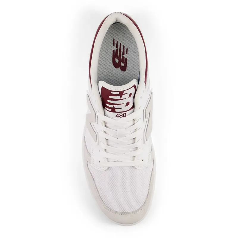New Balance 480 White / Classic Crimson (BB480LV1-46055)