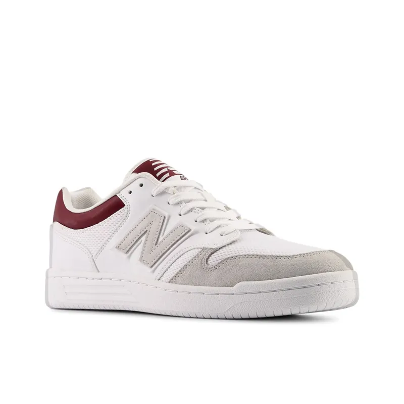 New Balance 480 White / Classic Crimson (BB480LV1-46055)
