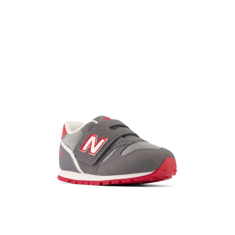 New Balance 373 Hook and Loop Castlerock / Team Red (IZ373V2-42343)