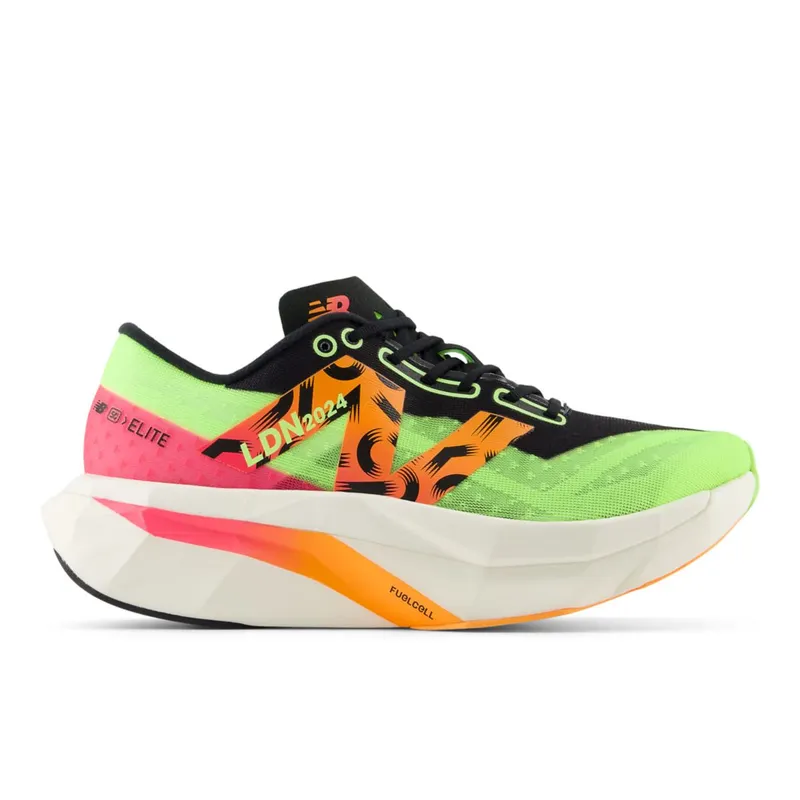 New Balance TCS London Marathon FuelCell SuperComp Elite v4 Bleached Lime Glo / Hot Mango / Neon Pink (WRCELV4-46962)