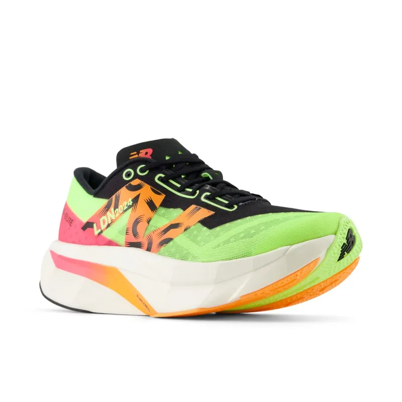 New Balance TCS London Marathon FuelCell SuperComp Elite v4 Bleached Lime Glo / Hot Mango / Neon Pink (WRCELV4-46962)