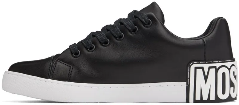 Moschino Black Maxi Logo Sneakers (MB15402G1F GA0)