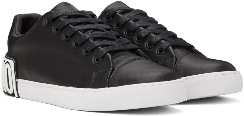 Moschino Black Maxi Logo Sneakers (MB15402G1F GA0)