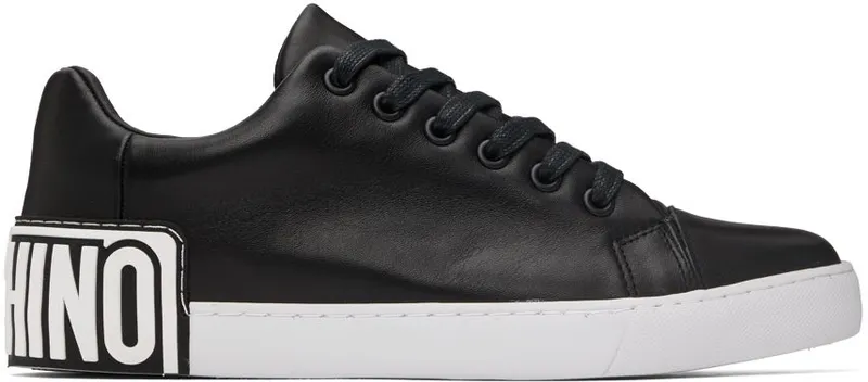 Moschino Black Maxi Logo Sneakers (MB15402G1F GA0)