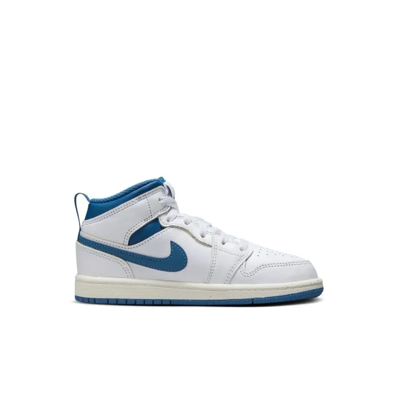 Jordan Brand Jordan 1 Mid (Preschool) White (FN7493-141)