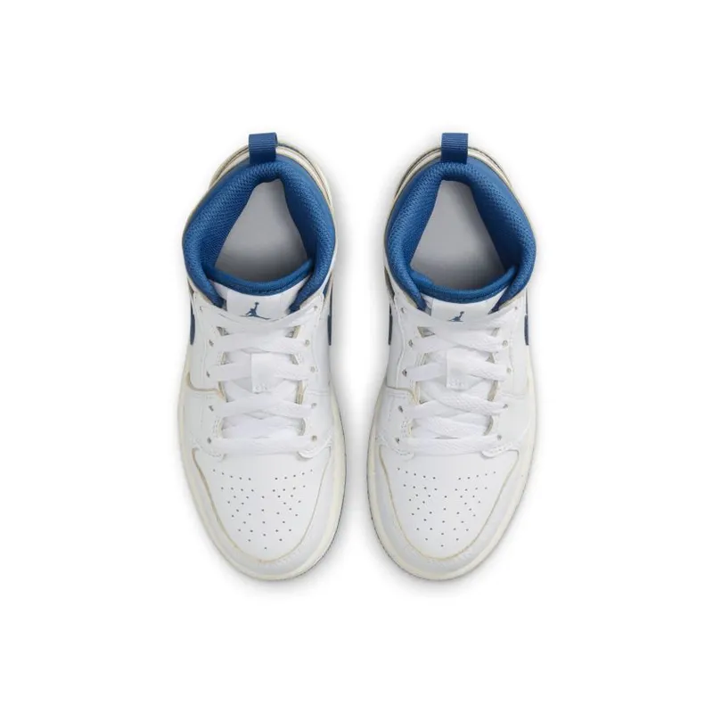 Jordan Brand Jordan 1 Mid (Preschool) White (FN7493-141)