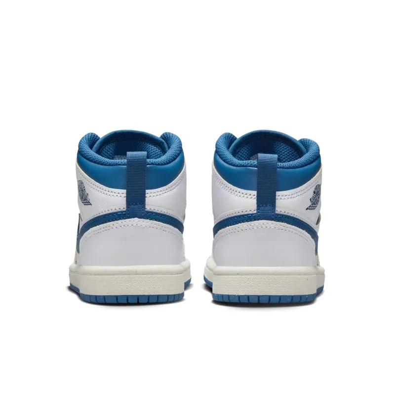Jordan Brand Jordan 1 Mid (Preschool) White (FN7493-141)