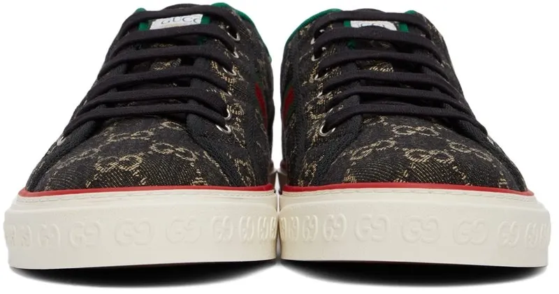 Gucci Black ‘Gucci Tennis 1977’ Sneakers (606111 UN320)