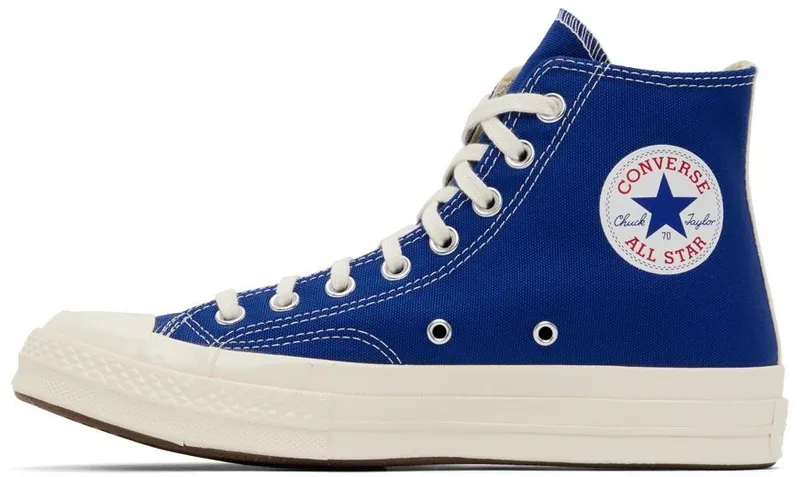 Comme des Garçons Play Gray Converse Edition Half Heart Chuck 70 Sneakers (K122)