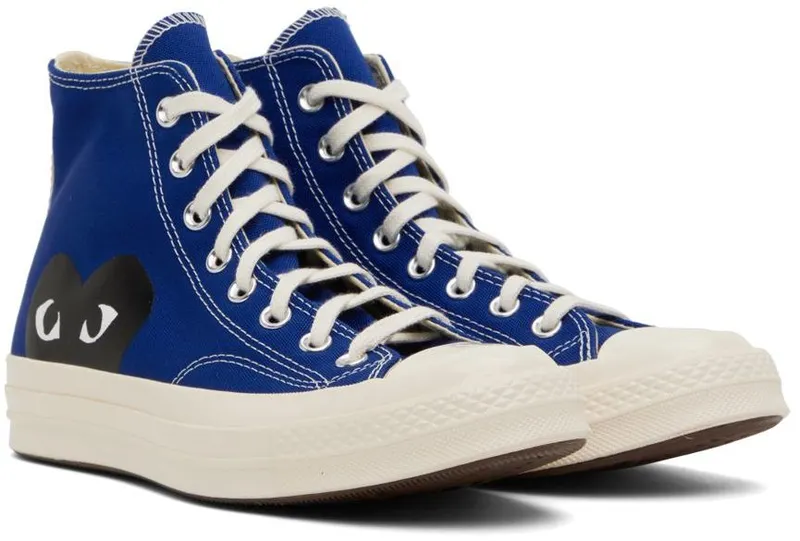 Comme des Garçons Play Gray Converse Edition Half Heart Chuck 70 Sneakers (K122)