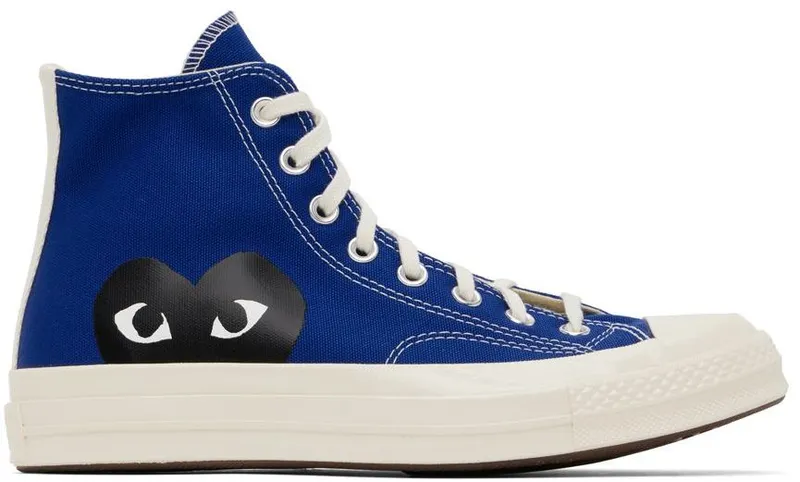 Comme des Garçons Play Gray Converse Edition Half Heart Chuck 70 Sneakers (K122)
