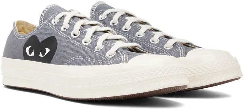 Comme des Garçons Play Blue Converse Edition Half Heart Chuck 70 Sneakers (P1K121)