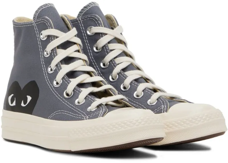 Comme des Garçons Play Blue Converse Edition Half Heart Chuck 70 Sneakers (P1K122)