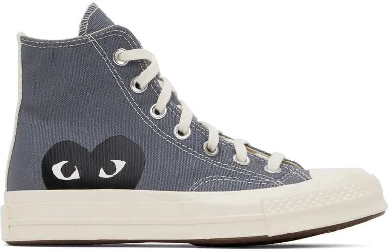 Comme des Garçons Play Blue Converse Edition Half Heart Chuck 70 Sneakers (P1K122)