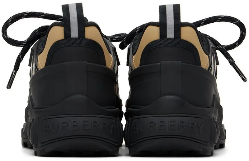 Burberry Kids Beige & Black Vintage Check Sneakers (8054396)