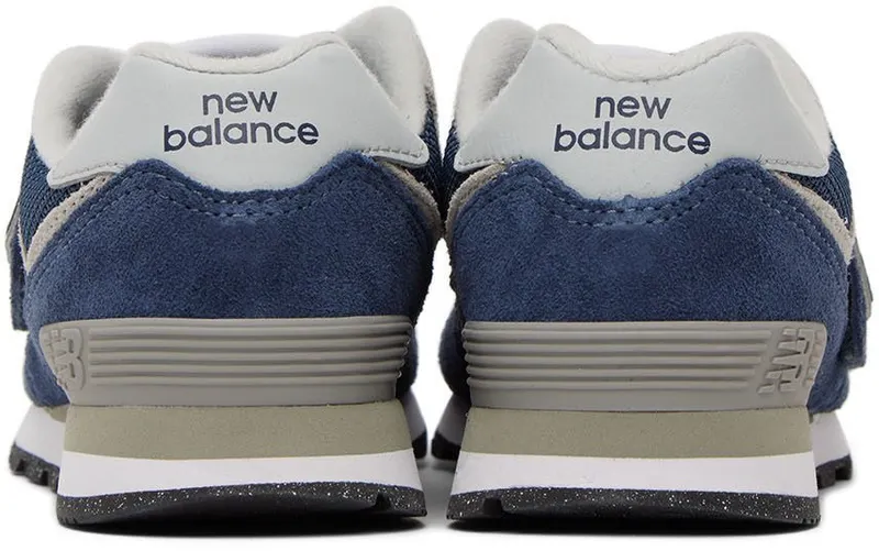 New Balance Kids Navy 574 Core Hook & Loop Little Kids Sneakers (PV574EVN)