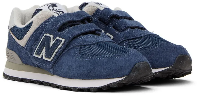 New Balance Kids Navy 574 Core Hook & Loop Little Kids Sneakers (PV574EVN)