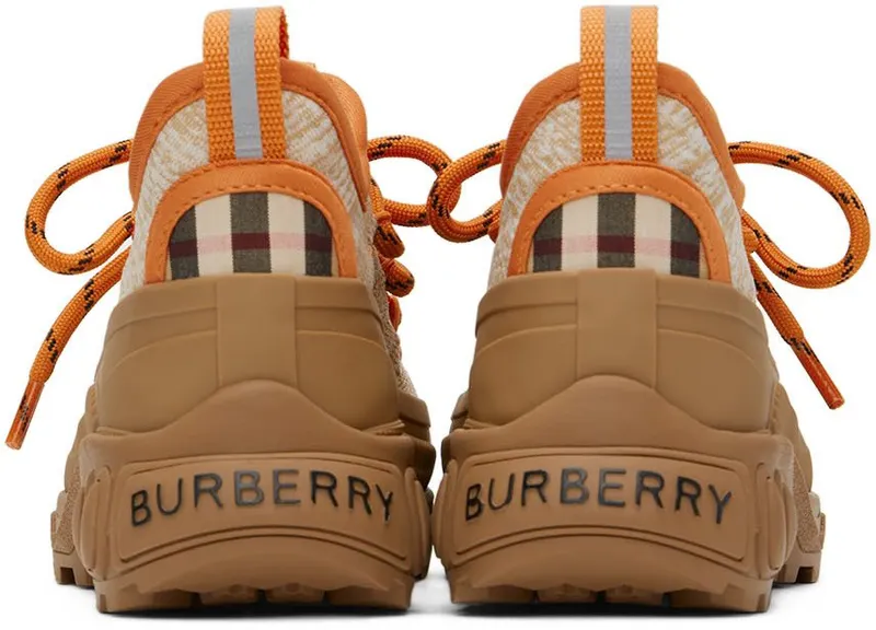 Burberry Kids Orange & Brown Arthur Sneakers (8054758)