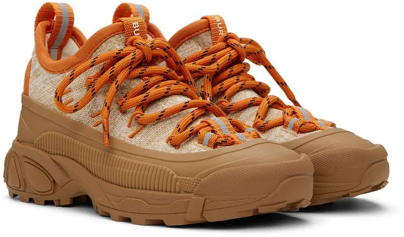 Burberry Kids Orange & Brown Arthur Sneakers (8054758)